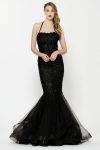 Halter Neck Black Mermaid Dress