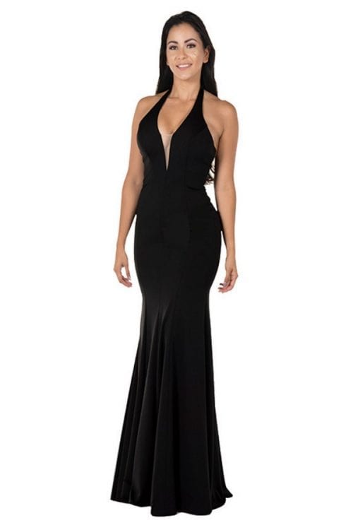 Black Fitted Gala Gown - Shangri-La