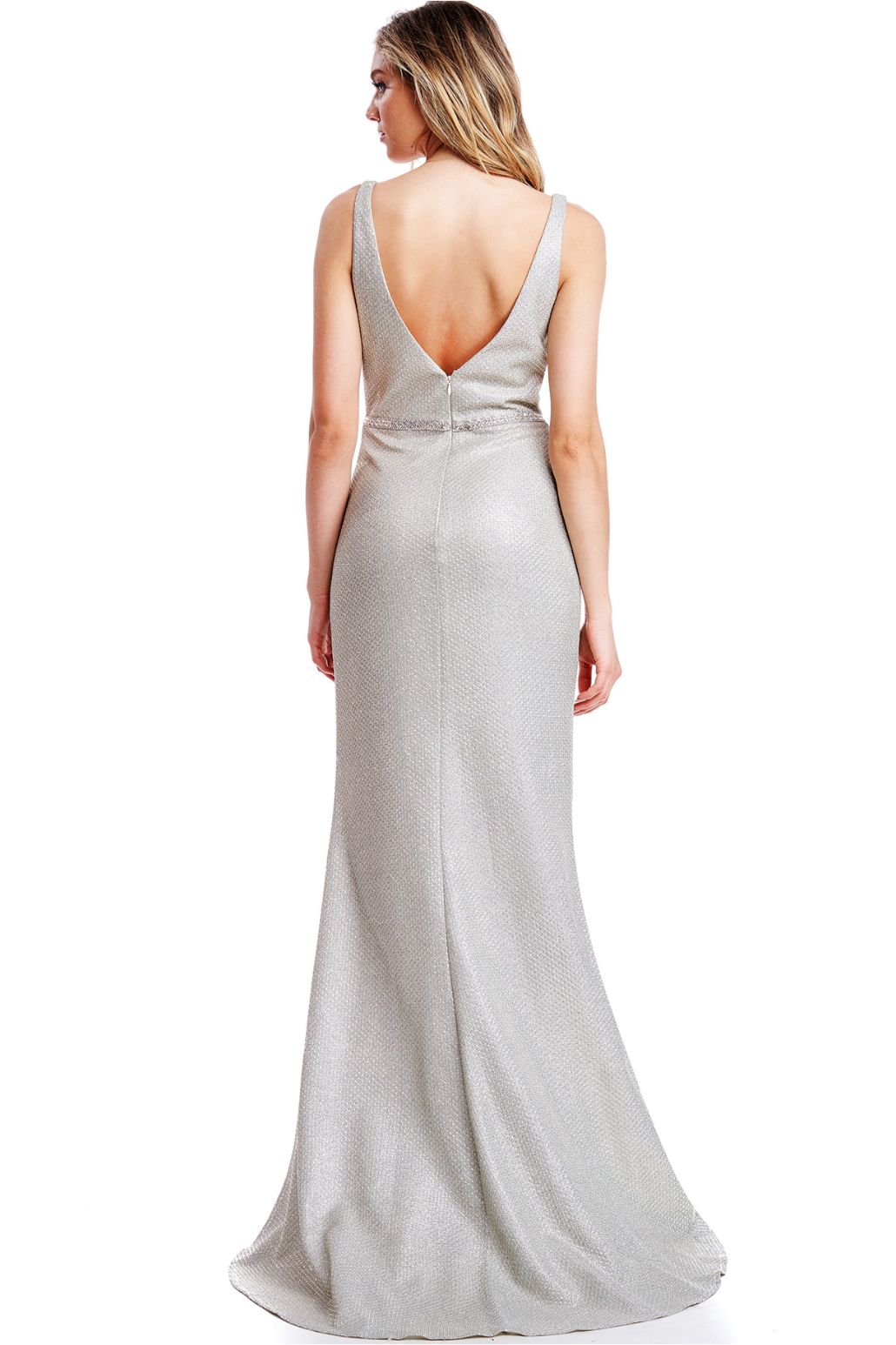Ralph Lauren Lauren Metallic Faux-wrap Dress In Champagne/silver | ModeSens