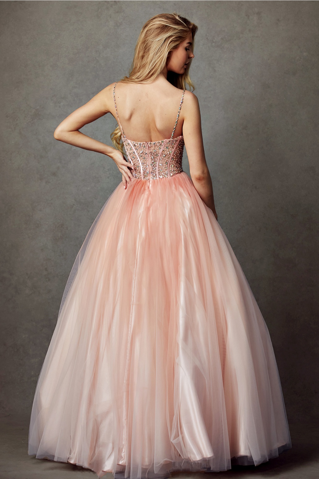 Vienna Prom 82035 Pink Velvet Prom Dress Size 4 Sequins Backless Glass  Slipper – Glass Slipper Formals