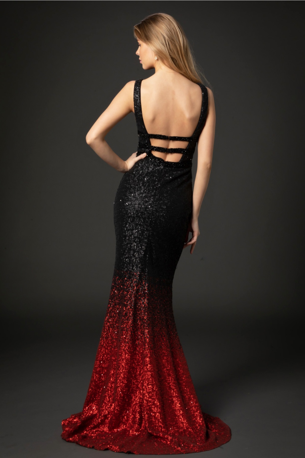 red black dress
