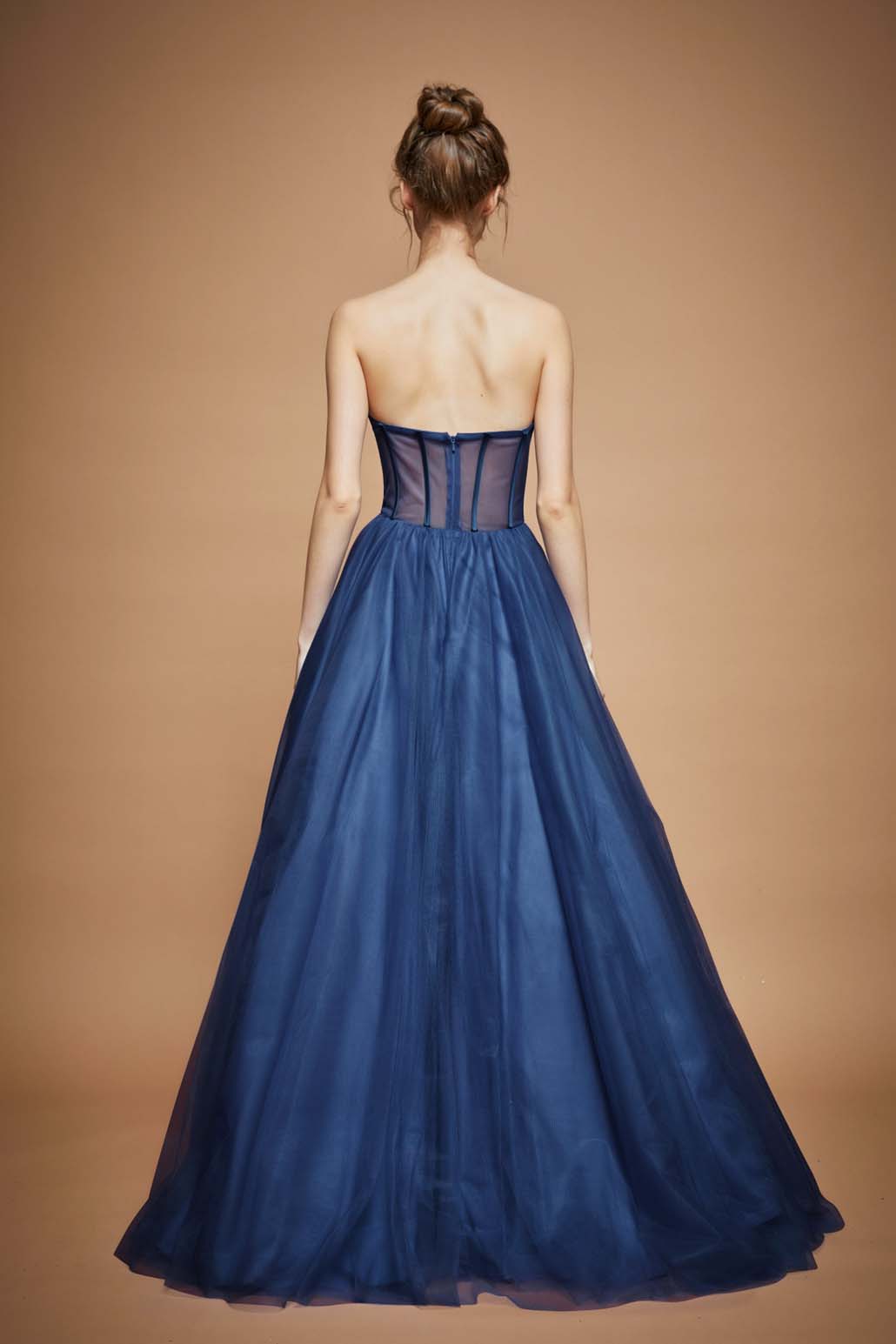 Corste a line prom ball gown