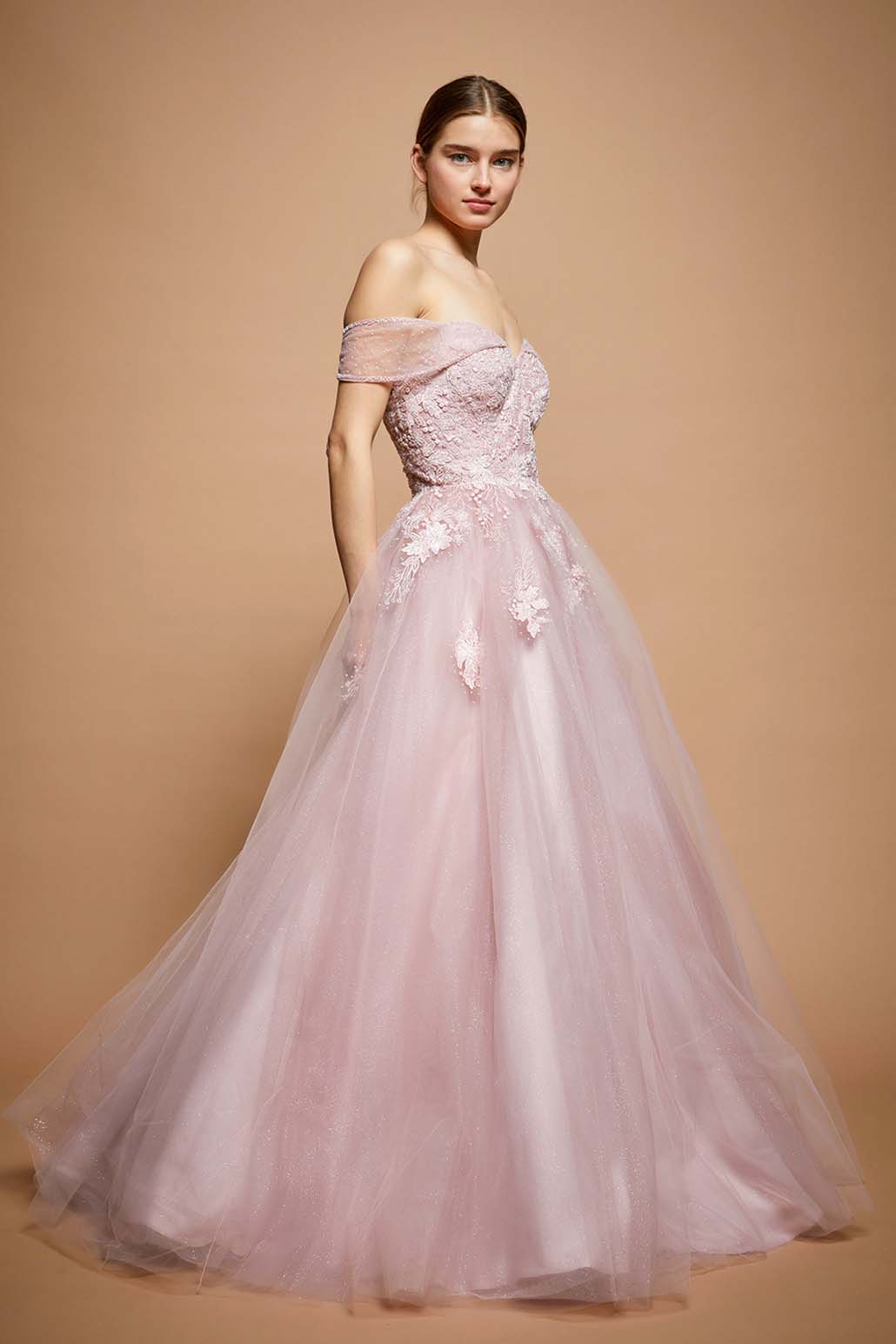Queens Ball Gown off shoulder and tulle
