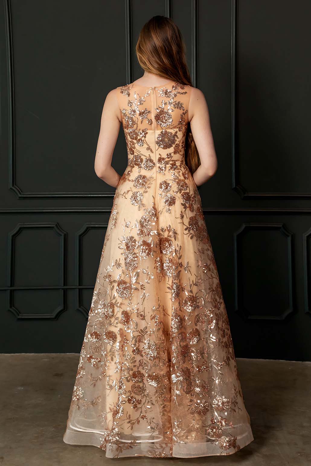 San Antonio Texas Floral Prom Gown